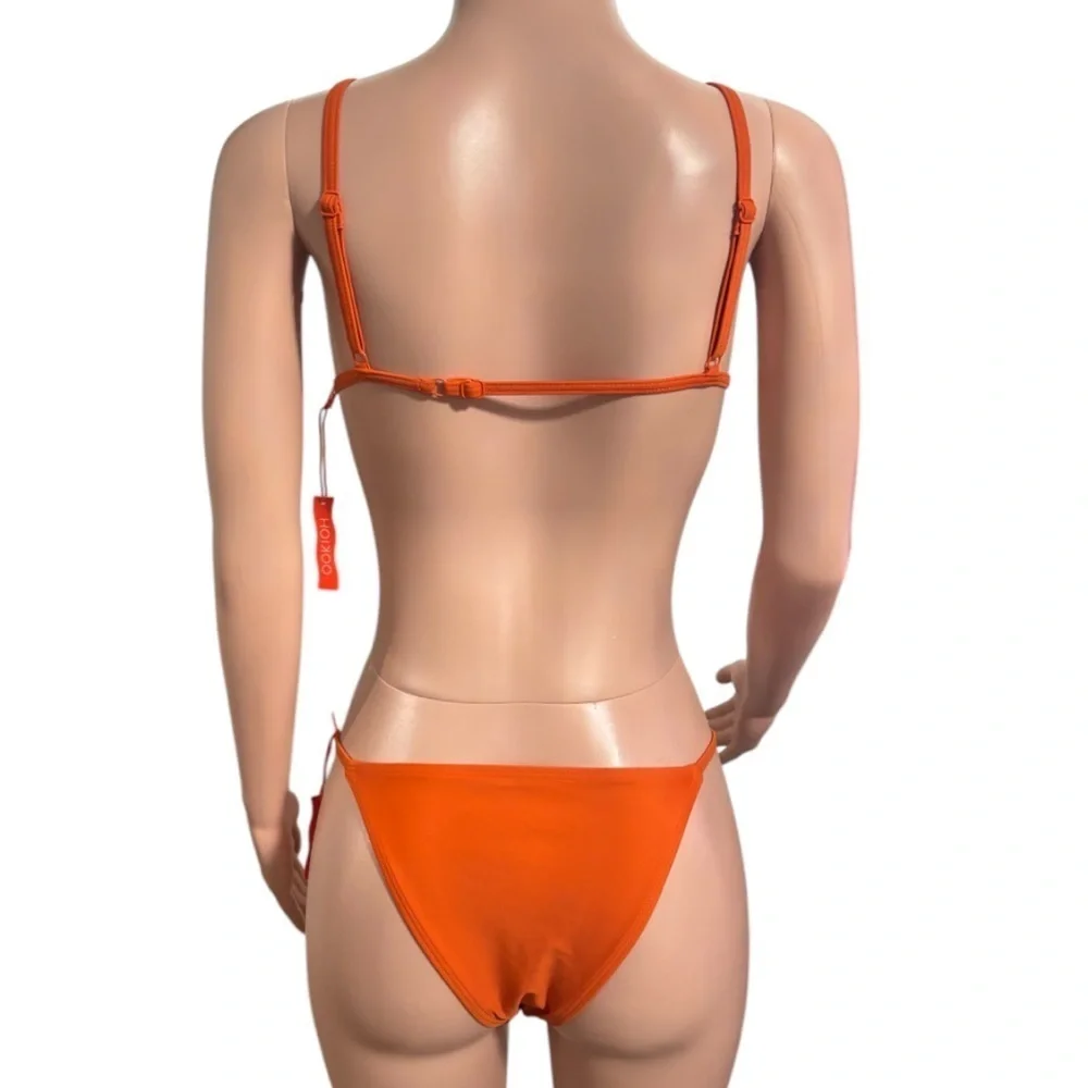 NWT OOKIOH Women’s Orange Bikini Set